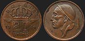 monety Belgii - 20 centymów 1953-1960 nl.