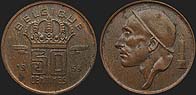 monety Belgii - 50 centymów 1952-1955 mała korona fr.