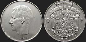 monety Belgii - 10 franków 1969-1979 Król Baldwin I fr.
