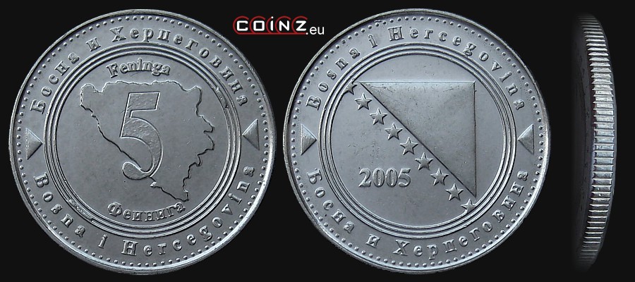 5 feninga from 2005 - coins of Bosnia and Herzegovina