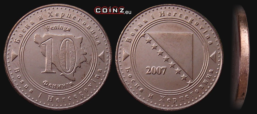 10 fenigów od 1998 - monety Bośni i Hercegowiny