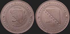monety Bośni - 50 fenigów od 1998