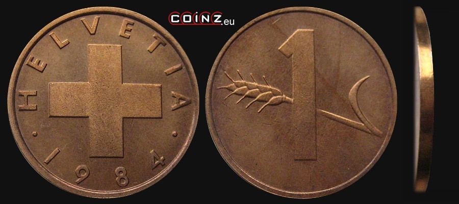 1 rapp (centym) 1948-2005 - monety Szwajcarii