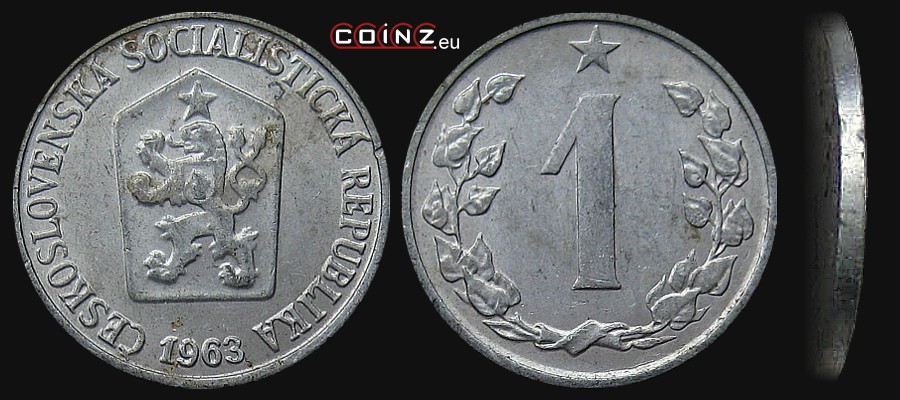 1 halerz 1962-1986 - monety Czechosłowacji