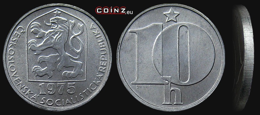 10 halerzy 1974-1990 - monety Czechosłowacji