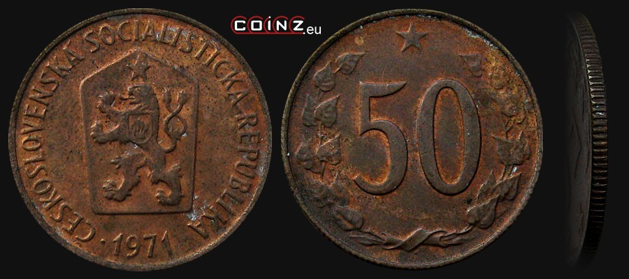 50 haleru 1963-1971 - Coins of Czechoslovakia