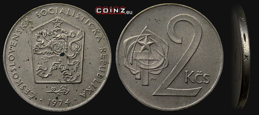 2 koruny 1972-1990 - Coins of Czechoslovakia