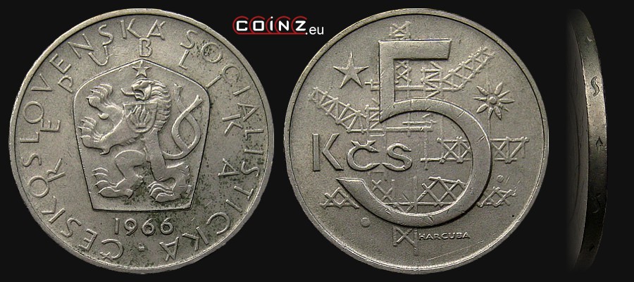 5 koron 1966-1990 - monety Czechosłowacji