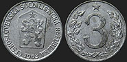 Czechoslovak coins - 3 halere 1962-1963
