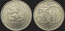 Czechoslovak coins - 50 haleru 1978-1990