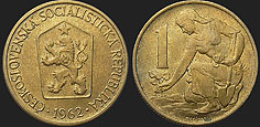 Monety Czechosłowacji - 1 korona 1961-1990