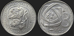 Monety Czechosłowacji - 3 korony 1965-1969