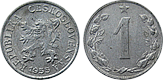 Czechoslovak coins - 1 haler 1953-1960