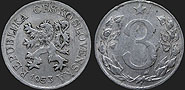 Czechoslovak coins - 3 halere 1953-1954