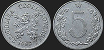 Czechoslovak coins - 5 haleru 1953-1955
