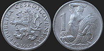 Monety Czechosłowacji - 1 korona 1950-1953