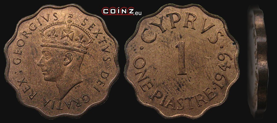 1 piastr 1949 - monety Cypru