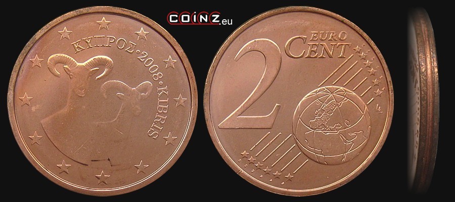 2 euro centy od 2008 - monety Cypru