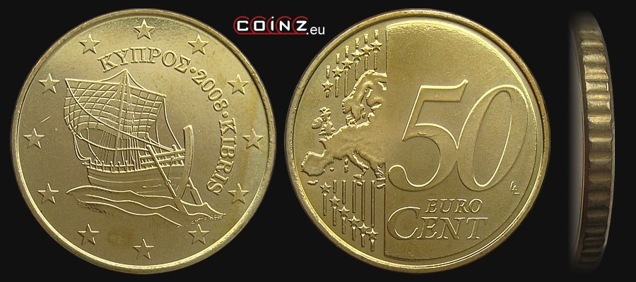 50 euro centów od 2008 - monety Cypru