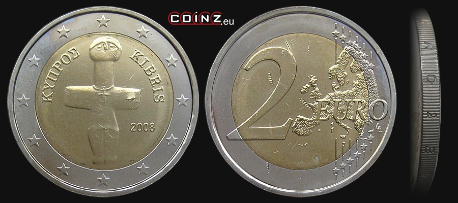 2 euro od 2008 - monety Cypru