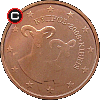 2 euro centy od 2008 - układ awersu do rewersu