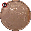 5 euro centów od 2008 - układ awersu do rewersu
