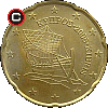 20 euro centów od 2008 - układ awersu do rewersu