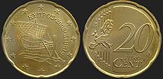 Monety Cypru - 20 euro centów od 2008
