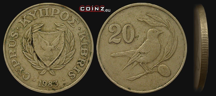 20 centów 1983 - monety Cypru