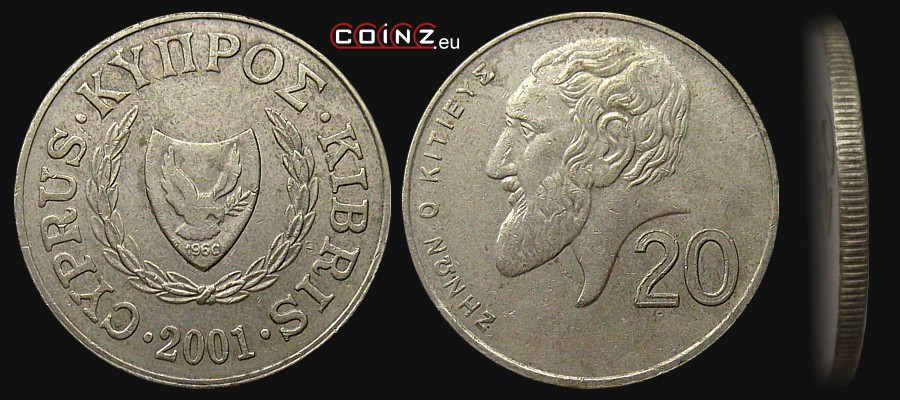 20 centów 1991-2004 - monety Cypru
