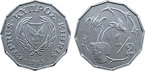 Monety Cypru - pół (1/2) centa 1983
