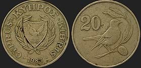 Monety Cypru - 20 centów 1983