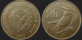 Monety Cypru - 20 centów 1985-1988