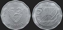 Monety Cypru - 5 milów 1981