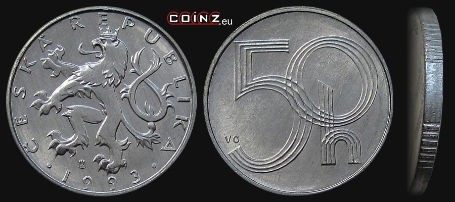 50 haleru 1993-1997 - Coins of Czechia