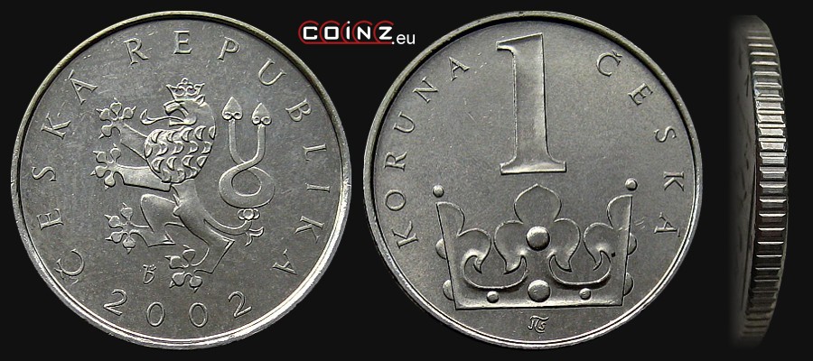1 korona od 1993 - monety Czech