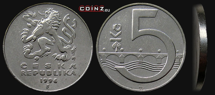 5 korun from 1993 - Coins of Czechia