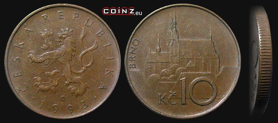 10 korun 1993-1995 - Coins of Czechia