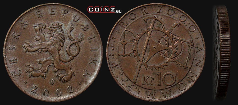10 korun 2000 year two thousand - Coins of Czechia