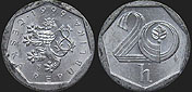 Czech coins - 20 haleru 1993-2003
