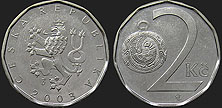 Czech coins - 2 koruny from 1993