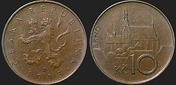 Monety Czech - 10 koron 1993-1995