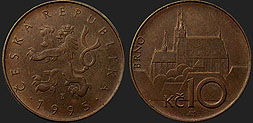 Czech coins - 10 korun from 1995