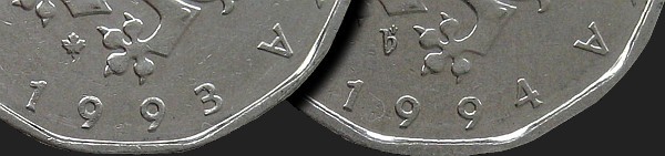 znaki mennicze monet czeskich