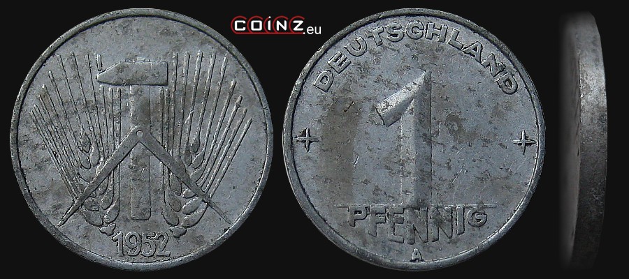 1 fenig 1952-1953 - monety Niemiec (NRD)