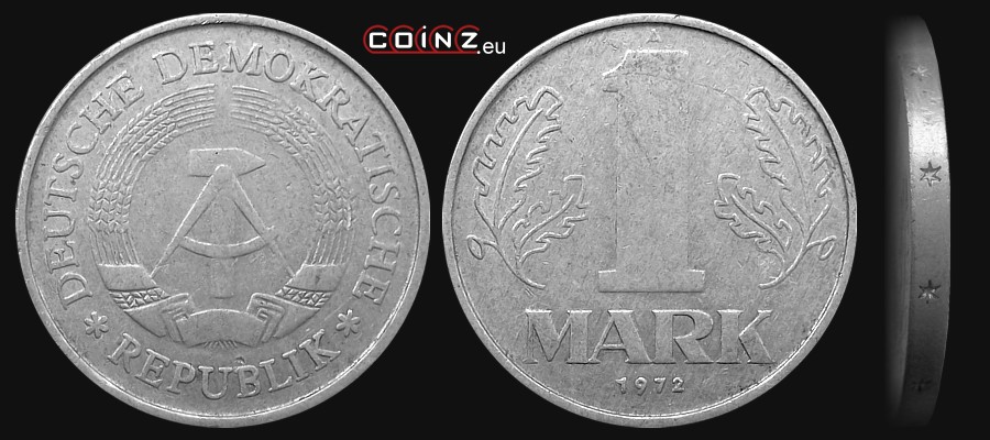 1 marka 1972 - monety Niemiec (NRD)