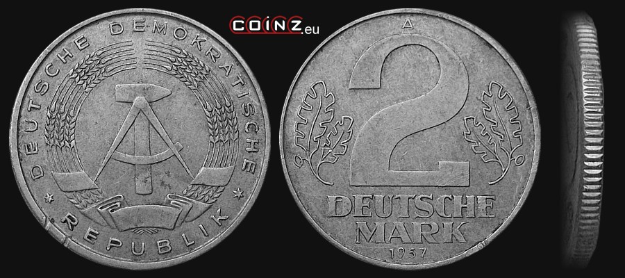 2 marki 1957 - monety Niemiec (NRD)