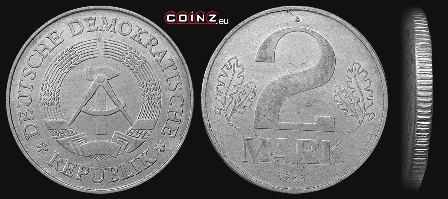 2 marki 1974-1990 - monety Niemiec (NRD)