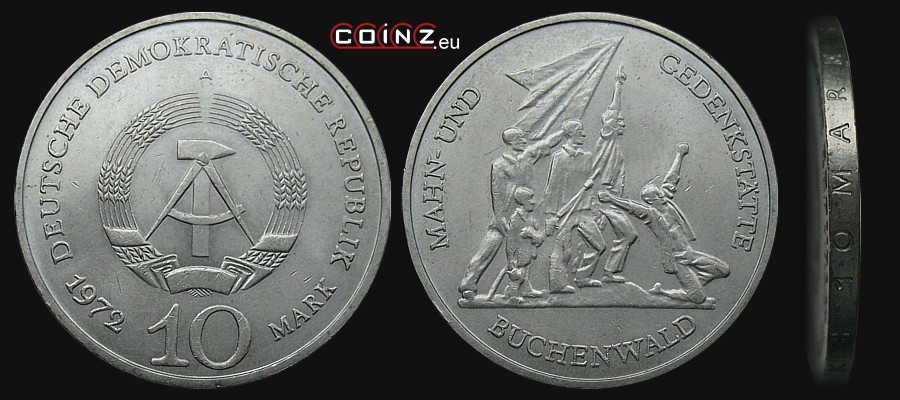 10 marek 1972 Buchenwald - monety Niemiec (NRD)