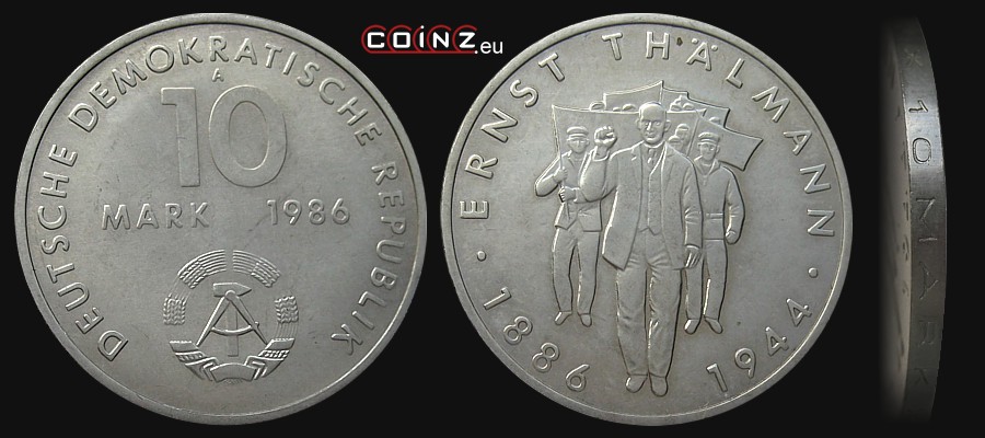 10 marek 1986 Ernst Thälmann - monety Niemiec (NRD)